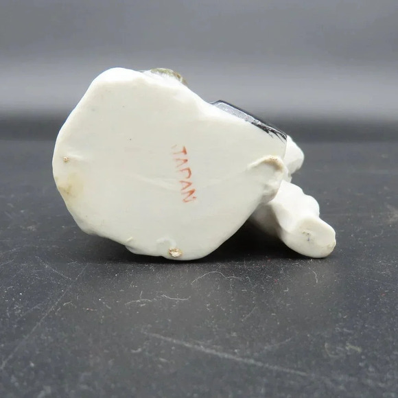 Vintage Toothpick Holder Porcelain Donkey Horse Motif Made In Japan Gold - Picture 5 of 5